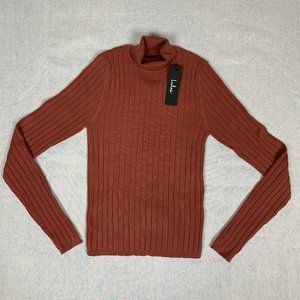 Lulus Women Rose Turtleneck Sweater Small